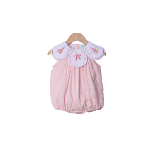 Swiss Dot Pink First Birthday Tulip Bubble