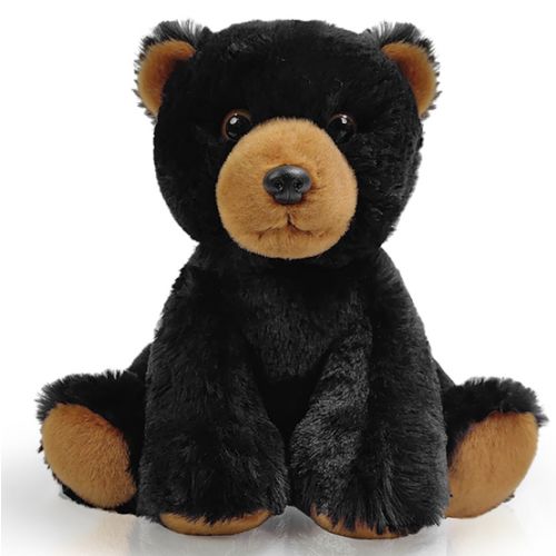 Bear Stuffed Animal Toys, 8.5 Inch Soft and Cuddly Black Bear Plush Animals Toy, Cute and Realistic Animals Gifts for Boys and Girls Toy for Toddlers 1-3