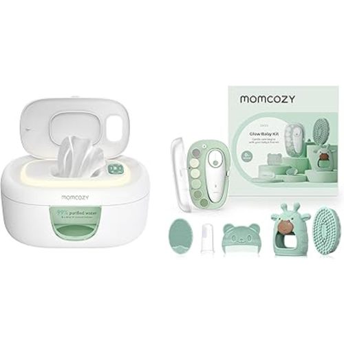 Momcozy Baby Wipe Warmer & Momcozy Glow Baby Kit for Baby Shower, Registry Essential Kit