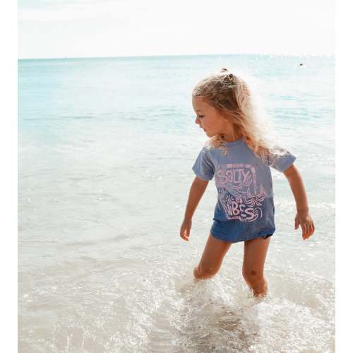 Salty Vibes Little Surfer Girl Logo T-Shirt