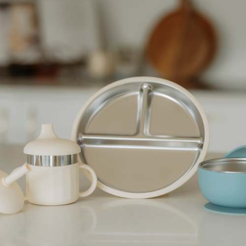 Baby Stainless Steel Suction Bowl and 3 in 1 Sippy and Straw Cup – Ease.Baby