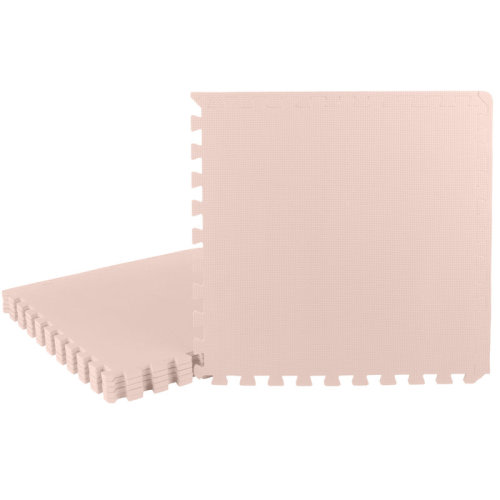 Stalwart 24Sqft Foam Floor Tiles Play Mat, Pink | Wayfair