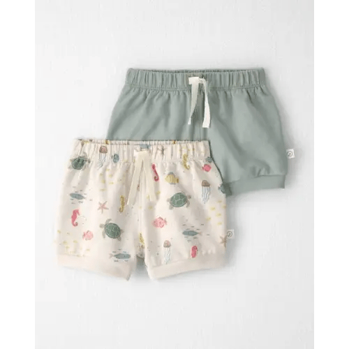 Baby 2-Pack Organic Cotton Shorts in Under the Sea - Little Planet | Carter's