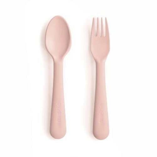 Mushie Dinnerware Fork and Spoon Set