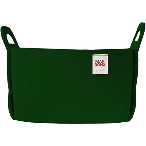 Collapsible Felt DEEPGREEN Storage Bin Small 7.1"x5.1"x5.1" – Foldable Basket with Handles for Closet, Toy Storage, Laundry Room Organization, Decorative Storage Baskets for Shelves, Nursery