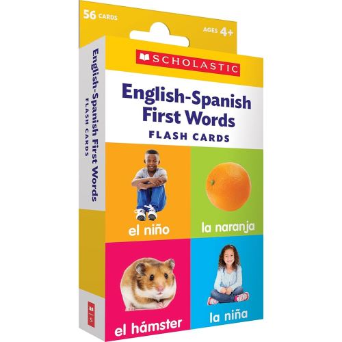 English-Spanish First Words Flash Cards