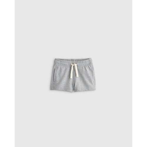 100% Organic Cotton French Terry Short in Heather Grey