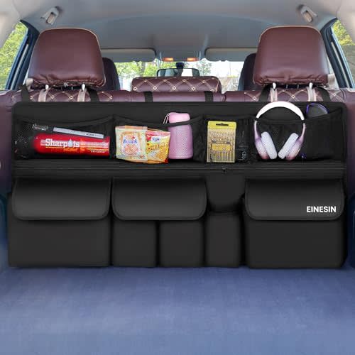 Einesin Car Organizer, Car Organizers and Storage with 9 Pockets, SUV Trunk Organizer for SUV/MPV/Truck, Car Essentials (41 * 20in)