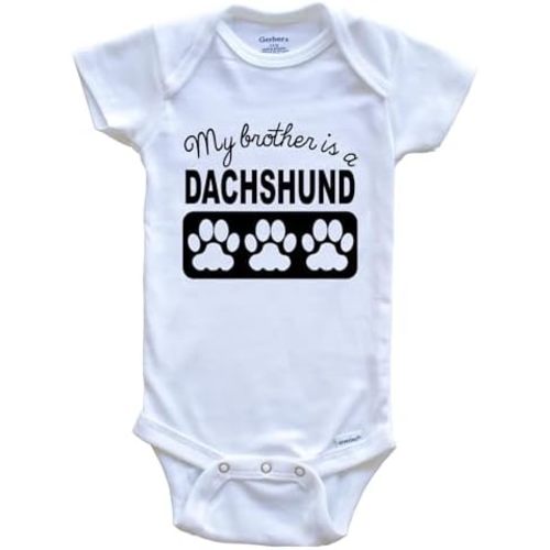 My Brother is A Dachshund One Piece Baby Bodysuit