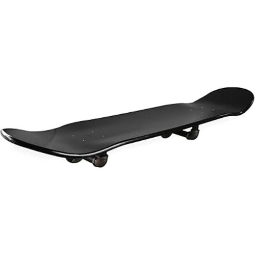 Floating Industrial Style Skateboard Deck Shelf with Pipe Mounting System – Custom Made Indoor Skate Shelving - Maple Wall Mount - 7.75" Dipped Black