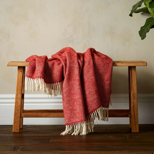 Greta Wool Blanket - Terracotta - US | Woolroom