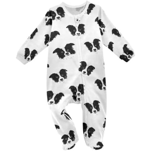 Dussdil Baby One-Piece Footies Newborn Rompers Pajamas Cotton Footed Pjs for Sleep Play Boys Girls