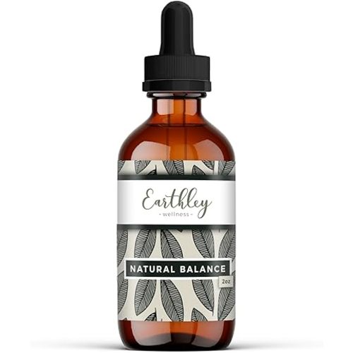 Earthley Wellness Natural Balance, Daily Support for Women, Herbal Energy & Mood Support, Adaptogenic Formula with Ashwagandha, Dandelion, Shatavari, Licorice Root, Natural Liquid Supplement (2oz)