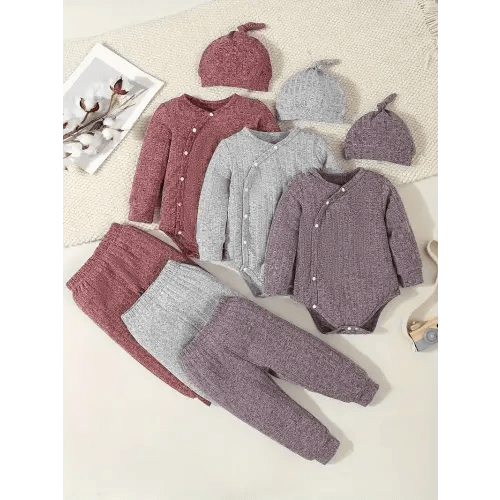 toddler knit pant sets casual crew neck long sleeve bodysuit - Temu