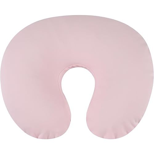 Onacosht 100% Organic Cotton Nursing Pillow Cover Soft Breathable Jersey Feeding Pillow Slipcover Fits Standard Infant Nursing Pillow for Baby Boy and Girl, Pink