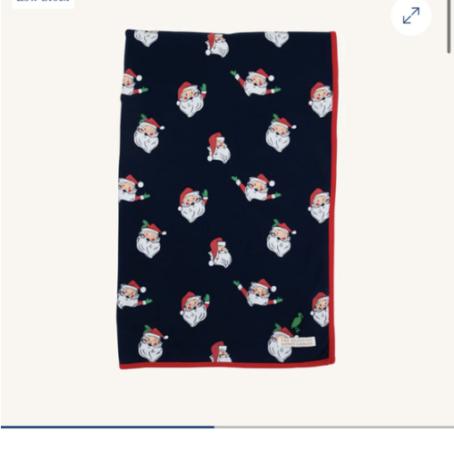 Silent Night Throw - Jolly Old St. Nick with Richmond Red