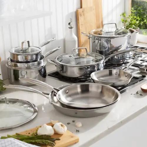 Henckels Tri-Ply Clad Stainless Steel 12-piece Cookware Set | Costco