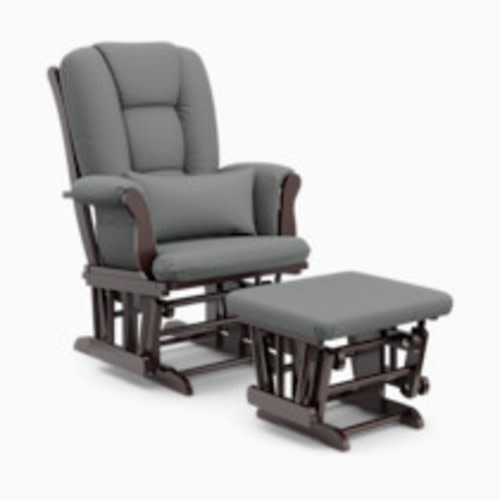 Storkcraft Tuscany Glider and Ottoman - Espresso/Gray