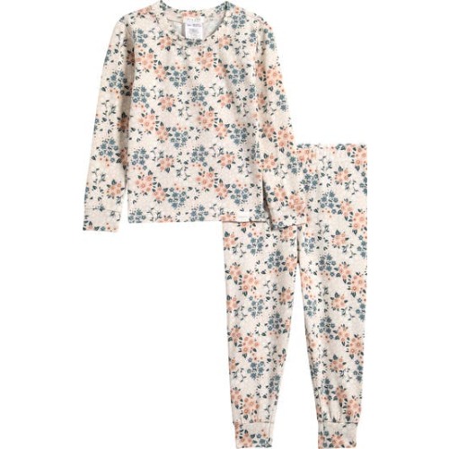 Spring Flowers Fitted Two-Piece Cotton Blend Pajamas, 24M