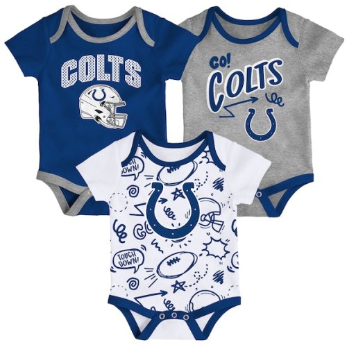 Indianapolis Colts Outerstuff Infant All Day Play Three-Piece Bodysuit Set