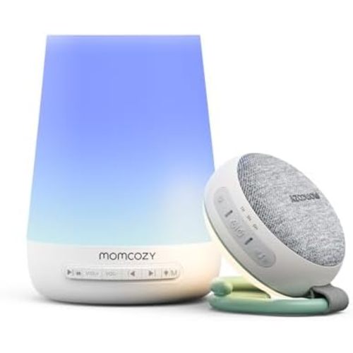 Momcozy Baby Sleep Bundle: Portable Sound Machine and App Remote Control White Noise Machine for Sleeping, Baby Registry, Newborn Essentials, Baby Shower Gifts