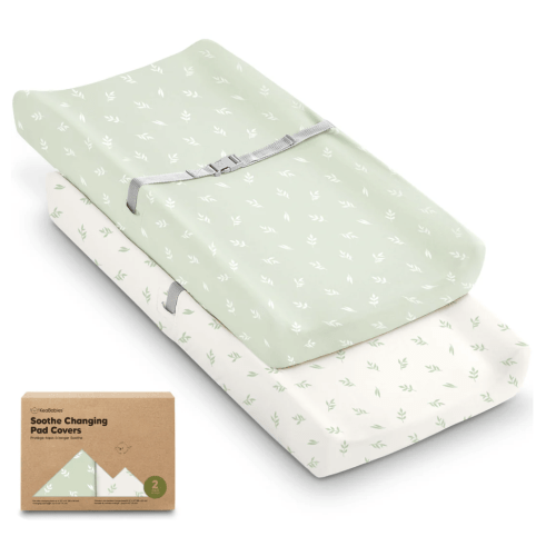 2-Pack Soothe Changing Pad Covers - Color - Herb