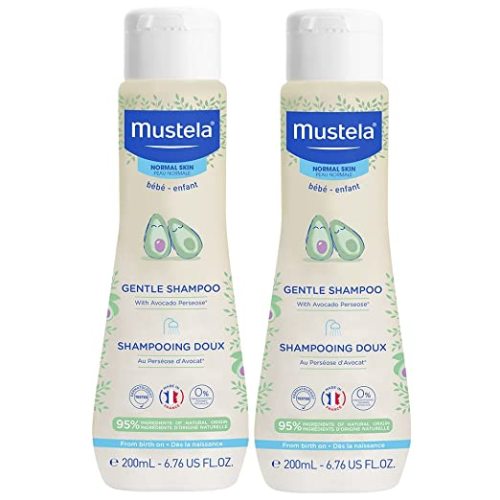 Mustela Baby Gentle Shampoo with Natural Avocado - Hair Care for Kids of all Ages & Hair Types - Tear-Free & Biodegradable Formula - Various Sizes - 1 or 2-Pack - Old packaging - 6.76 Fl Oz (Pack of 2)