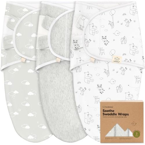 KeaBabies 3-Pack Organic Baby Swaddle Sleep Sacks - Swaddles for Newborns, Infant 0-3 Months, Baby Girls, Boys, Soft & Snug Newborn Sleep Sack, Nursery Swaddling Blankets (Aspire)