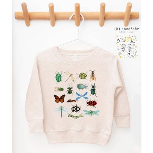 Retro Bugs Sweatshirt, Cute Entomology Shirt for Toddlers, Future Entomologist Girls Sweatshirts, Kids Shirts, Boys Outfit