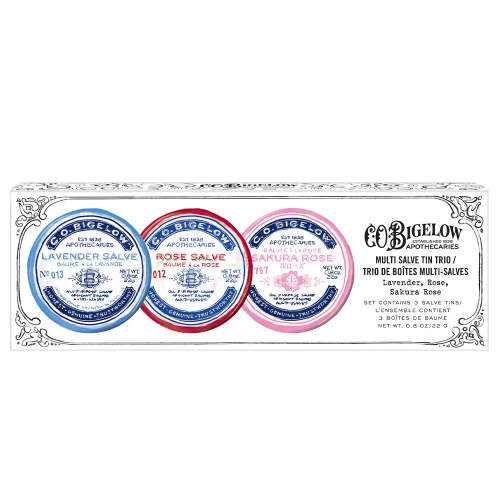 Assorted Salve Tin Trio (Rose, Lavender, Sakura Rose) – C.O. Bigelow