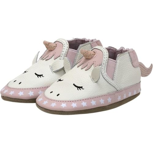 Robeez Baby Girls and Unisex Soft Soles Slip-Resistant Crib Shoes Slippers for Infant and Toddler, 0-24 Months