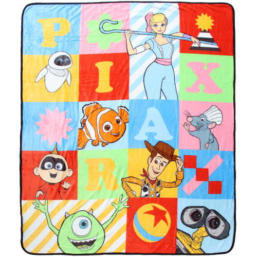 Disney Pixar Character Quilt Throw Blanket, 50" x 60" Silk Touch