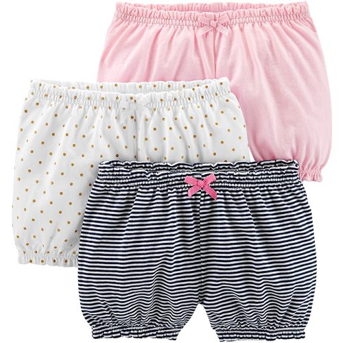 Simple Joys by Carter's Girls 3-Pack Knit Shorts