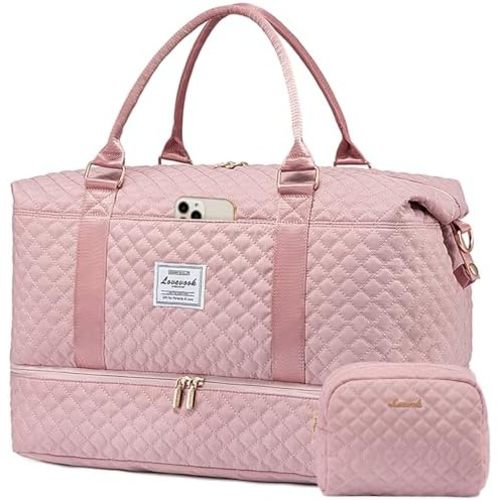LOVEVOOK Travel Duffle Bag,Weekender Bags for Women with Shoe Compartment,Carry on Overnight Bag with Toiletry Bag,Gym Duffel Bag with Wet Pocket, Hospital Bags for Labor and Delivery