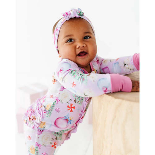 Merry Little Pinkmas Ruffle Footie