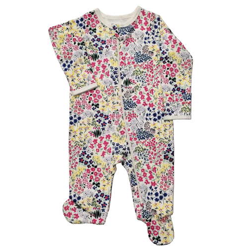 Wonder Nation Baby Gender Neutral Zip Front Footed Sleep N Play Pajamas, 2-Pack, Sizes Preemie-6/9 Months