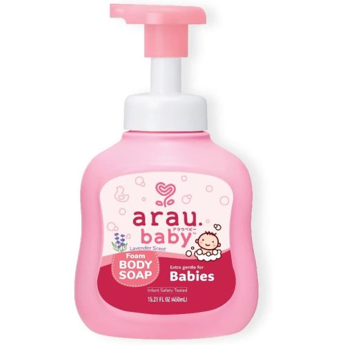 Arau Baby Foam Body Soap Lavender Scent, Natural Plant Based Baby Wash, No Artificial Fragrance or Additives, Gentle for Baby’s Sensitive Skin, Nourishing and Easy Rinse (15.21 Fl Oz)