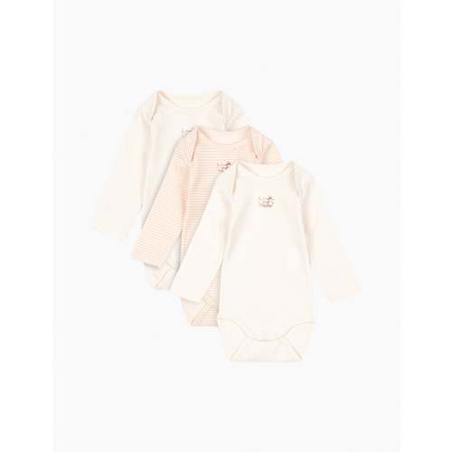 Fio Stripe 3 Pack Bodysuit in Blush Mix