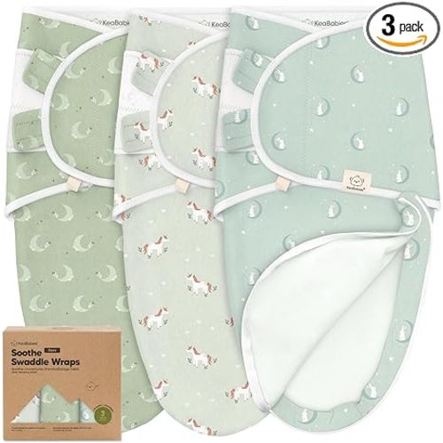 Baby Swaddle Sleep Sacks with Zipper - 3-Pack Swaddles for Newborns 0-3 Months, Infant, Baby Girls, Boys, Soft & Durable Newborn Sleep Sack, Easy Diaper Change Swaddling Blanket (Lunaris, OS)