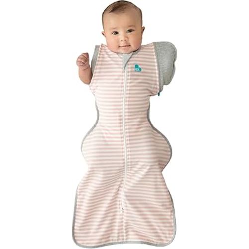 Love to Dream Swaddle Up Transition Swaddle, Patented Zip-Off Wings, Gently Help Baby Transition from Being Swaddled to Arms Free When Showing Signs of Rolling, 1.0 TOG, 19-24 lbs, Pink
