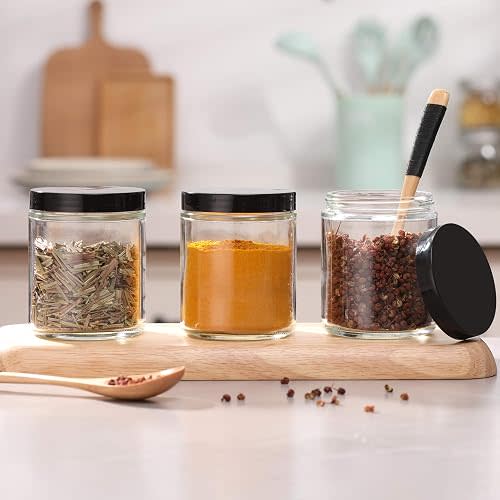 12 Pack, 8 OZ Clear Round Food Storage Containers