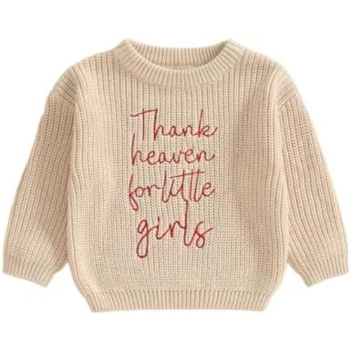 Infant Baby Girl Sweater Romper Embroidery Long Sleeve Ruffle Chunky Knit Sweatshirt Rompers Fall Winter Clothes