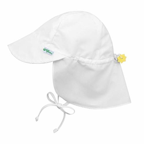 i play. Flap Sun Protection Hat | UPF 50+ all-day sun protection for head, neck, & eyes - 0-6 Months - White