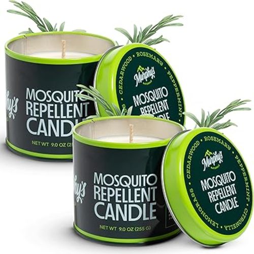 Murphy's Naturals Mosquito Bug Repellent Candles for Outdoor Patio, Citronella & Essential Oils, Soy/Beeswax Blend, 30-Hour Burn Time, 9 Ounce, 2-Pack