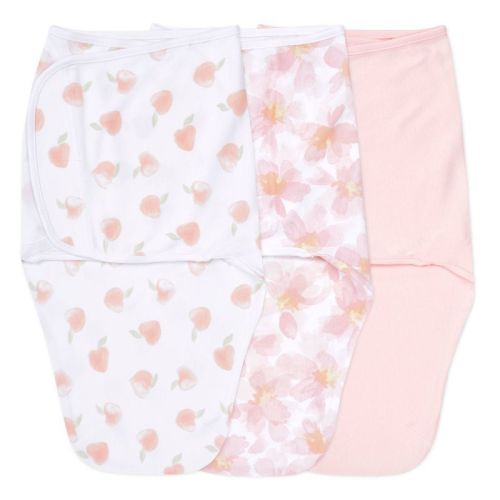 aden + anais essentials Easy Zipless Swaddle Wraps - Garden Floral - 0-3Months - 3pk
