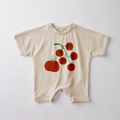 Baby Tomato Beige Casual Romper
