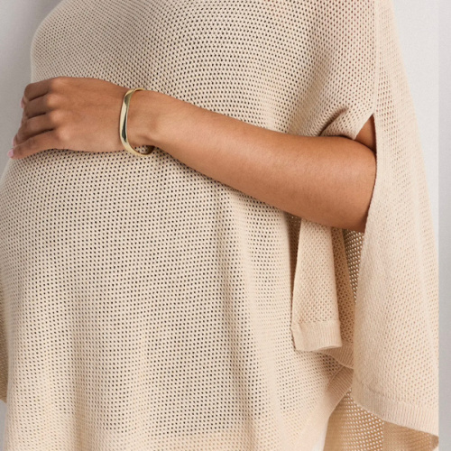 Lightweight Cotton Cashmere Nursing Shawl in Heather Oatmeal
