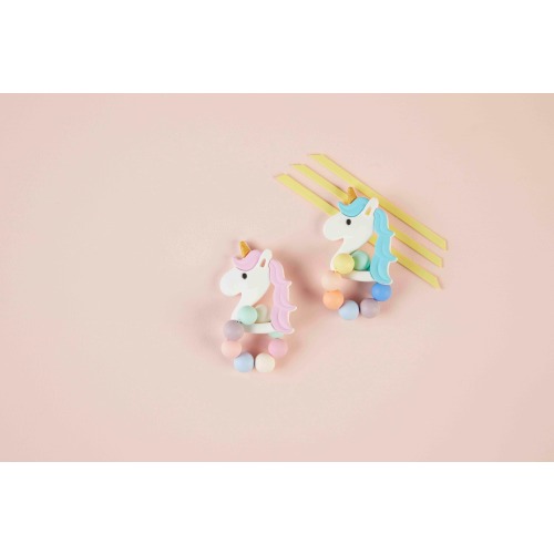 Blue Unicorn Silicone Teether | Mud Pie