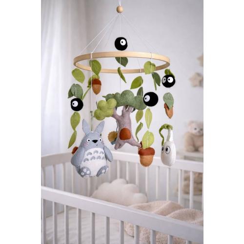 Anime Inspired Baby Mobile – Handmade Felt Baby Mobile, Crib Mobile, Nursery Decor, Newborn Baby Gift, Baby Shower Gift
