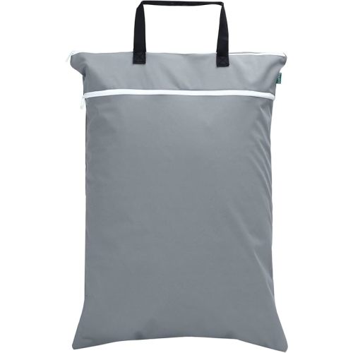 Teamoy Wet Dry Bag, Travel Tote Organizer (24.7 x 18 inches) with Two Compartments for Cloth Diaper, Laundry, Swimsuits and More, Easy to Hang Everywhere